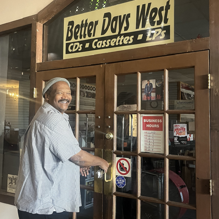 Ben Jones outside Better Days West Records in Lyles Mall